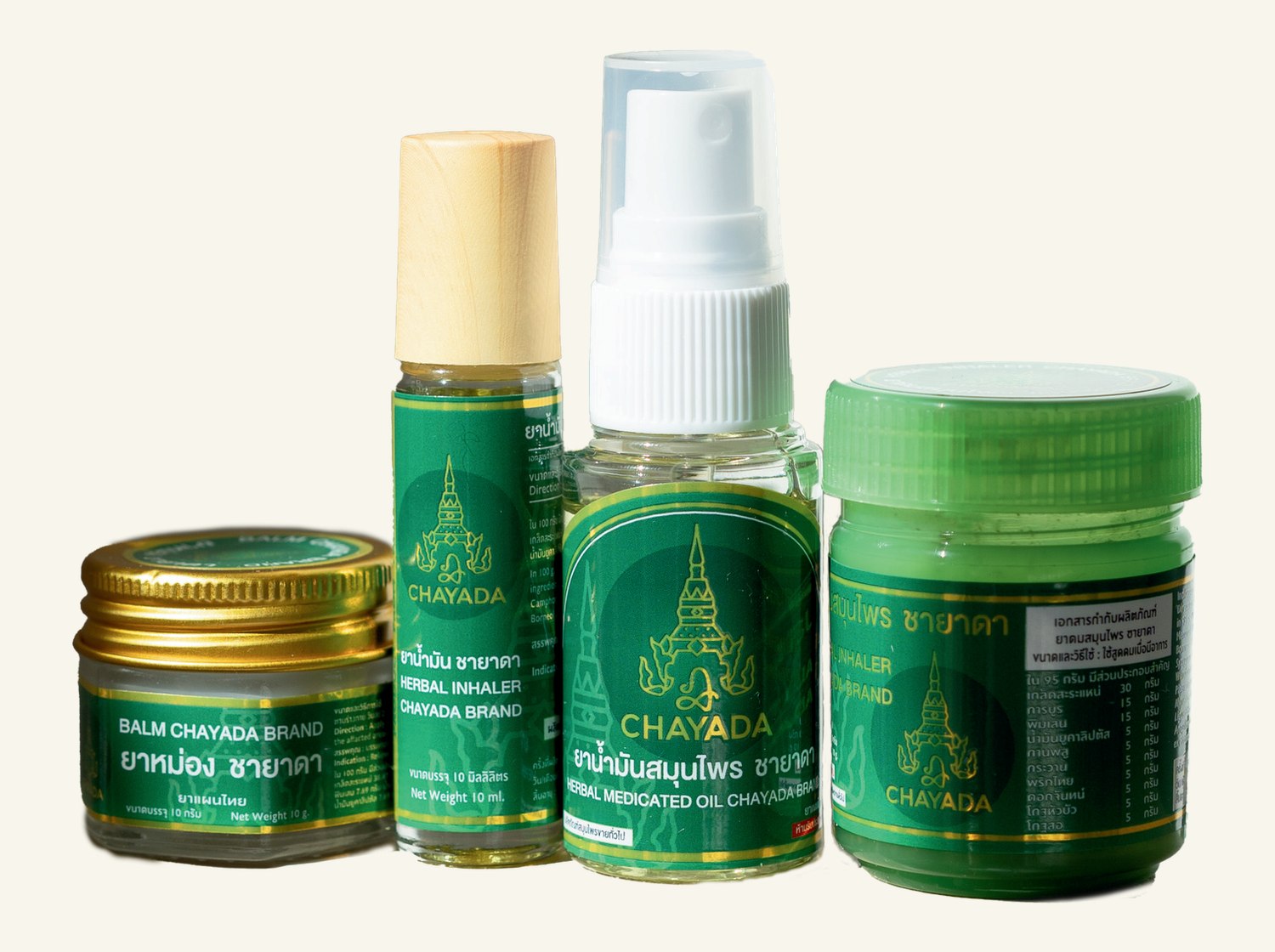 The full Chayada product range